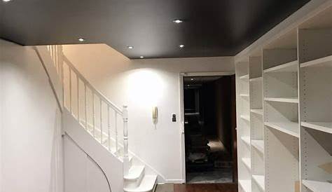 Plafond Tendu Noir Mat Avec Spots LED Intégrés Home Passion