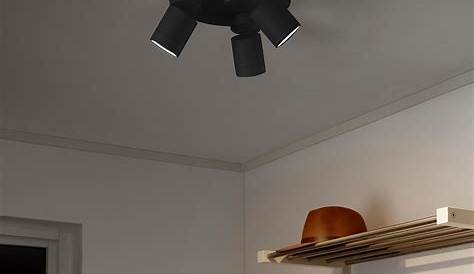 RAKSTA Plafonnier à LED, noir, 28 cm, économie d’énergie