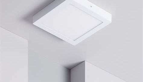 Plafonnier LED carré Lysander avec variateur Luminaire.fr