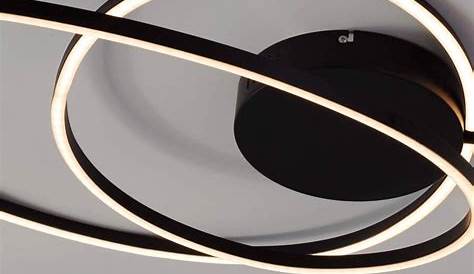 Lindby Riley plafonnier LED, dimmable, noir Luminaire.fr