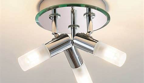 Plafonnier de salle de bain LED Flavi, nickel mat