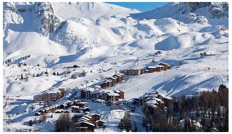 French ski resorts La Plagne : 11 villages of the resort in the french