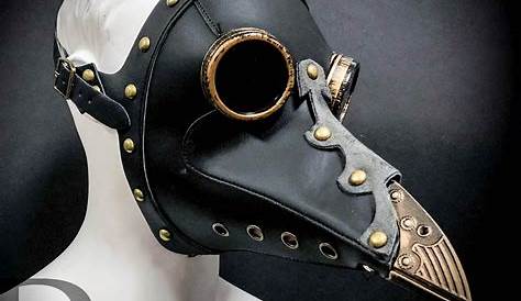 Plague Doctor Mask in PU Leather, Steampunk Style. Just