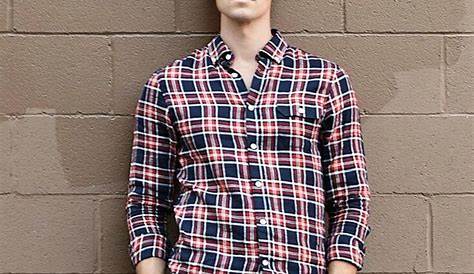RegularFit BuiltIn Flex Plaid Flannel Shirt For Men in