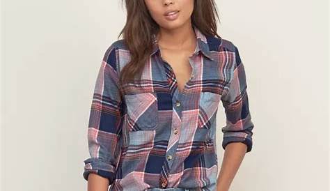 Plaid Shirts For Womens Abercrombie Piper Quilted Flannel Shirt Ca