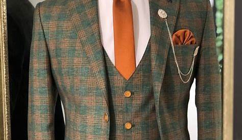 Plaid Suit Buy Camel Slim Fit By With Free