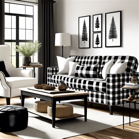 Plaid Sofa Decoration
