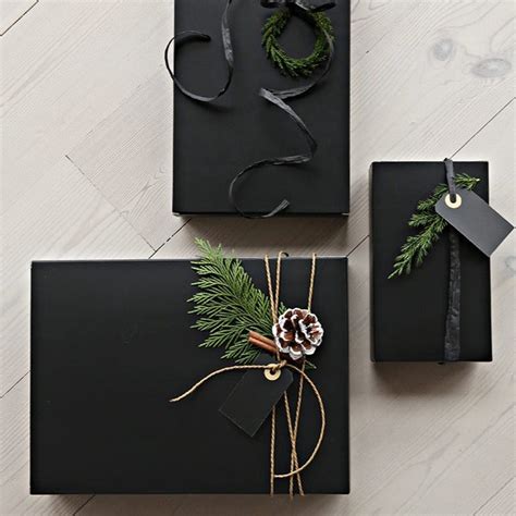 plain black wrapping paper