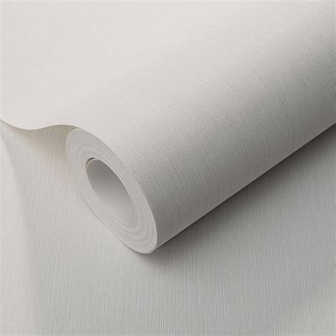 Plain White Vinyl Wallpaper