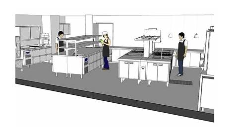 3D plan of Large restaurant from floorplanner Floor