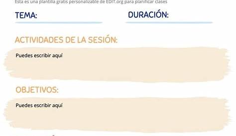 PLAN DE CLASE (Plantilla) | PDF