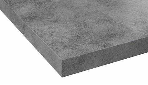 Plan de travail droit stratifié béton gris, 315 x 65 cm