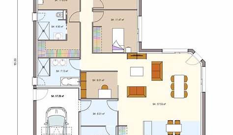 Plan Maison En L 130m2 Plain Pied 4 Chambres Bricolage