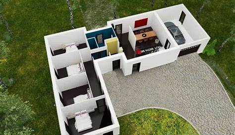 Plan Maison En L Avec Etage 3d