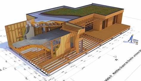 Plan maison bois de plain pied 120 m2 Plans & maisons