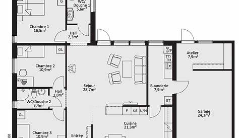 plan maison ossature bois 4 chambres