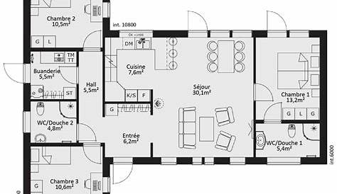 plan maison ossature bois 4 chambres