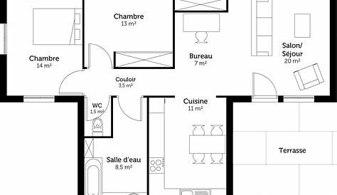 plan maison toit plat 150m2