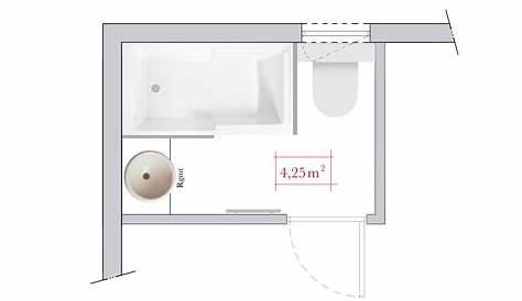 Plan Petite Salle De Bain Avec Wc s s 3m 4m 5m 6m Et Plus Cote Maison