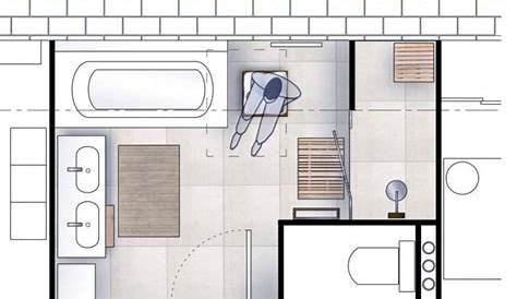 Mobilier table Plan salle de bain 3m2