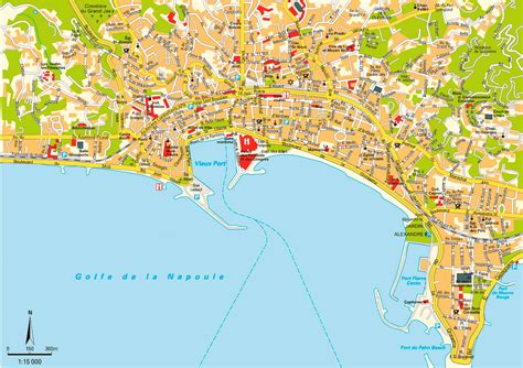 Large detailed map of Cannes Detailed map, Map, City photo