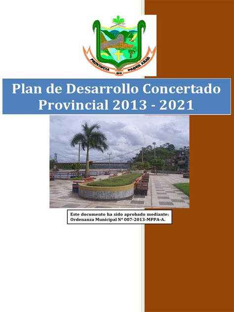 plan de desarrollo concertado provincial