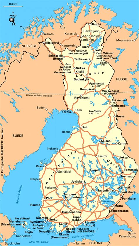 Large map of Finland with cities. Finland large map with cities