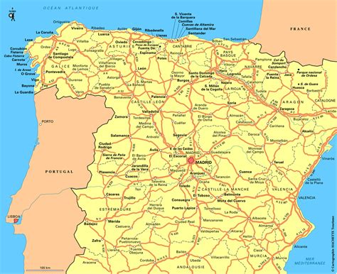 carte sud espagne Archives Voyages Cartes
