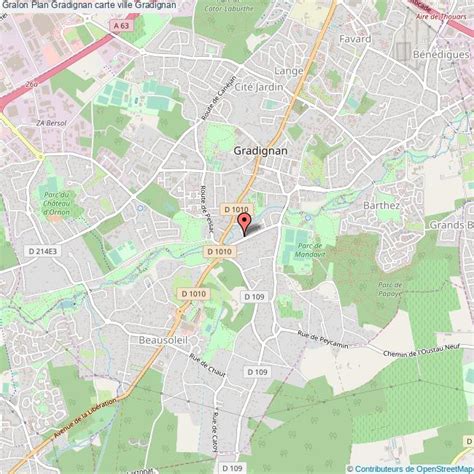 Plan Gradignan carte ville Gradignan