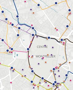 Plan interactif du réseau de transport de Montpellier TAM Montpellier