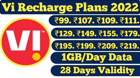 plan of vodafone recharge