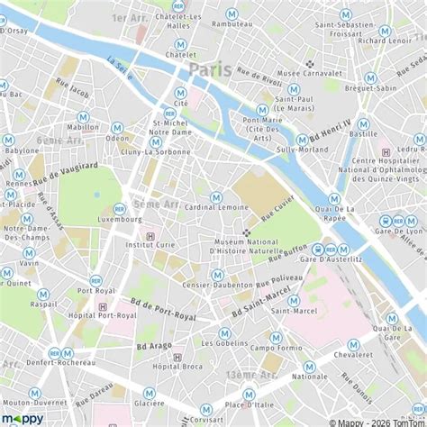 5e arrondissement de Paris 75005 Plan metro Paris plan de Paris