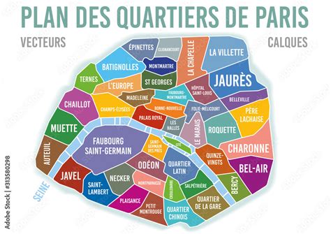 Karte Quartiere Paris