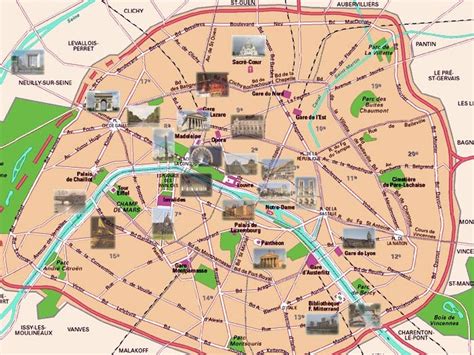 Carte de Paris Carte touristique et plan de Paris Métro ou RER