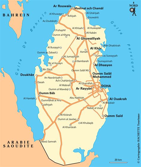 Carte Qatar Carte