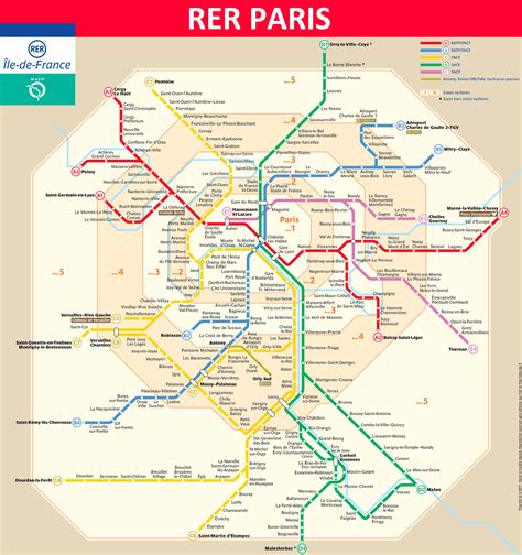 Paris RER Stations Map BonjourLaFrance Helpful Planning, French