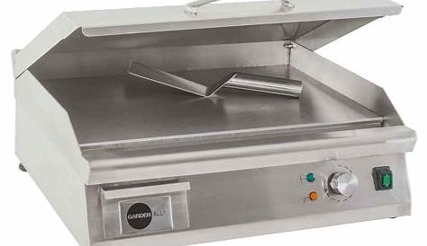 Plancha Electrique Inox Professionnelle électrique Nervurée 75cm 2 X 3.2kW Acier