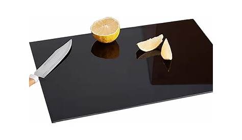 Planche à Découper en Verre "Cuisino" 52x30cm Noir