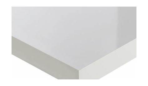 Plan de travail stratifié Blanc Brillant L.315 x P.65 cm