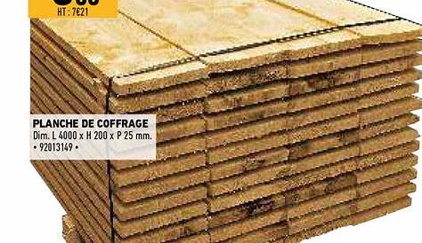 Planche De Coffrage 4m Point P Sapin / épicéa Bois Non Traité L. 4 M 40x250 Mm