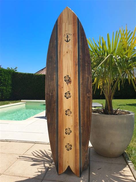 Planche surf bois déco Möm Créa Akotzen Pays Basque