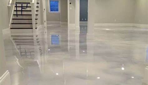 Pearl White Epoxy (Concrete) Floor Concrete stained