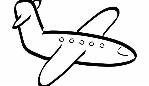 Airplane Cartoon Black And White - Carinewbi