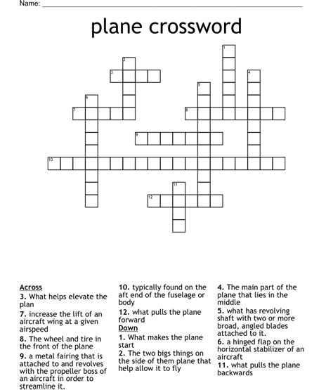 Plane Designers Concern Crossword Clue