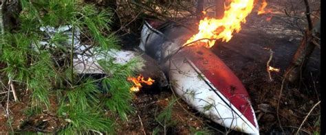 plane crash with fire