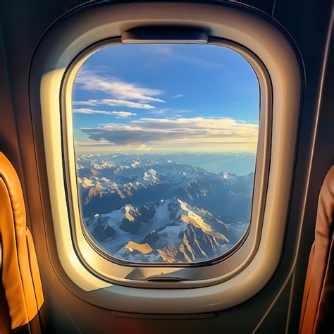 plane window view mountains