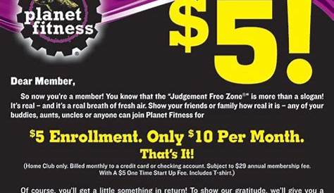 Planet Fitness Membership Cost Per Month How Much Does A