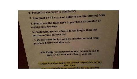 Planet Fitness Tanning Rules Bed