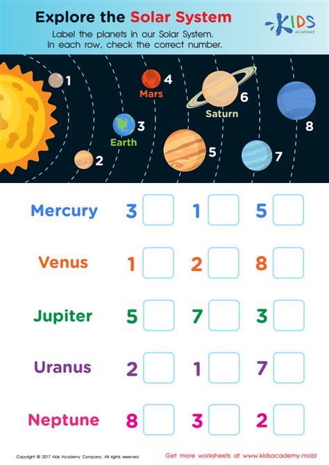Planet Math Worksheet