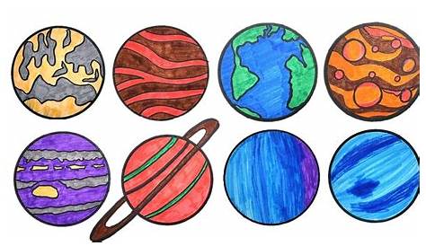 Planets Drawing For Kids Draw And Learn Names Of In Our Solar System